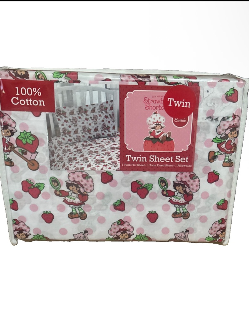 Strawberry Shortcake Twin Sheet Set - Pink